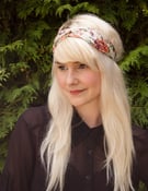 Image of Twisted Floral Headwrap - White