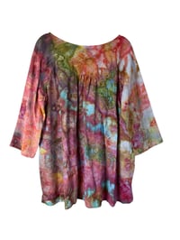 Image 4 of S 100% Cotton Forager Top in Warm Watercolor Ice Dye