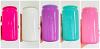 Image 2 of 16oz Macaroon Glass Can 
