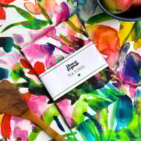 Image 1 of Happy Flowers tea towel
