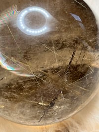 Image 3 of Golden Rutile In Smoky Quartz Sphere #1771