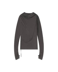 Image 1 of Hooded Fract Sleeve Grey