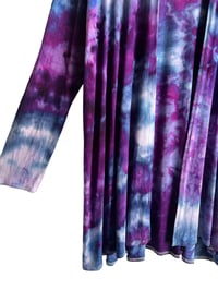 Image 5 of S Jersey Knit Cardigan in Purple Haze Ice Dye