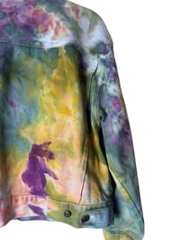 Image 9 of ♻️ UPCYCLED L Ladies 100% Cotton Vintage Jacket in Appalachian Sunset Ice Dye