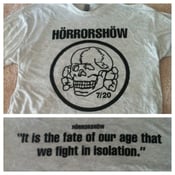Image of HORRORSHOW- DEATH IN JULY Tri-Blend Grey Shirt 7/20 (AMERICAN NIGHTMARE SHOW)