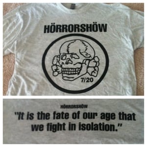 Image of HORRORSHOW- DEATH IN JULY Tri-Blend Grey Shirt 7/20 (AMERICAN NIGHTMARE SHOW)