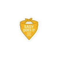 Image 2 of Easy Does It Bandana Sticker (Yellow)