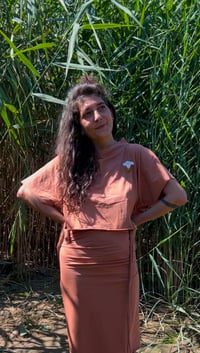 Image 3 of MAGLIA CROP FIORE 