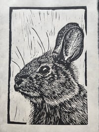 Image 2 of Bunny Block Print
