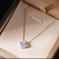 Image 1 of 2ct 8mm Diamond Stud Necklace