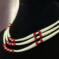 Image 2 of Garnet, mother of pearl, & Dentalium choker