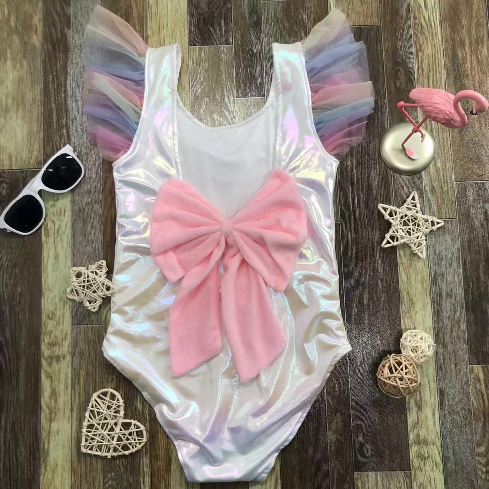 Image of Pastel with shimmer swimsuit 