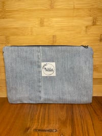 Image 3 of Pochette jeans fleuri 