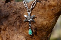 Image 3 of Glacier Lily Turquoise Drop | Handcrafted Paperclip Chain