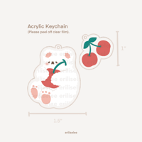 Image 1 of Cherry Baby (ft. Marshmallow) Acrylic Keychain