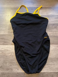 Image 2 of  black and yellow sport swimsuit 