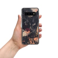 Image 4 of Beautiful Black Cat Splatter Painting Clear Case for Samsung®