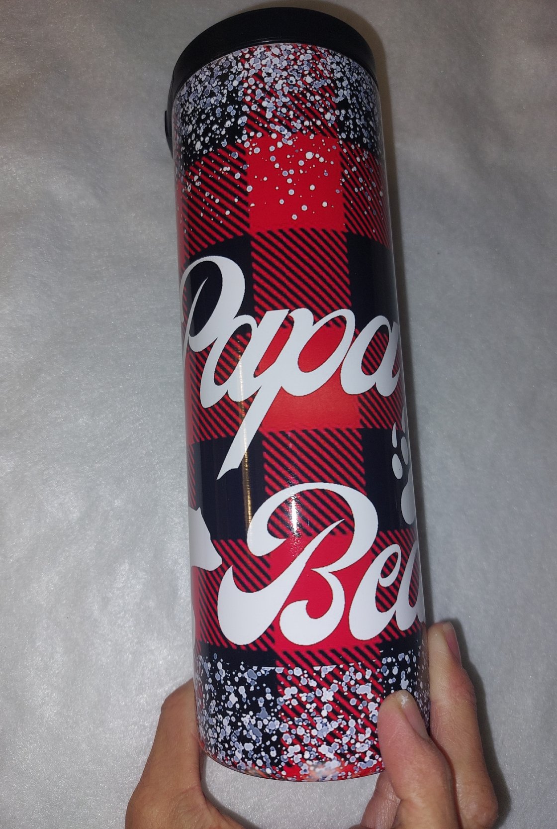 Image of 20 oz Papa Bear Stainless Steel Insulated Sublimation Tumbler 