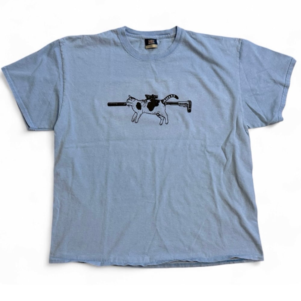 Image of “Tactical Tabby” Blue Tee 1of1 (XL)