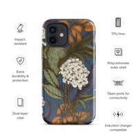 Image 10 of Art Nouveau Inspired Blue, Orange and White Boho Hippie Floral Sketch Tough Case for iPhone®