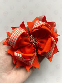Sale: Orange Gingham Bow copy