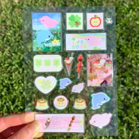 Image 2 of heisei retro puffy sticker sheet