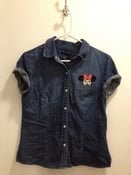 Image of Minnie Mouse Ann Taylor Jean Button Up