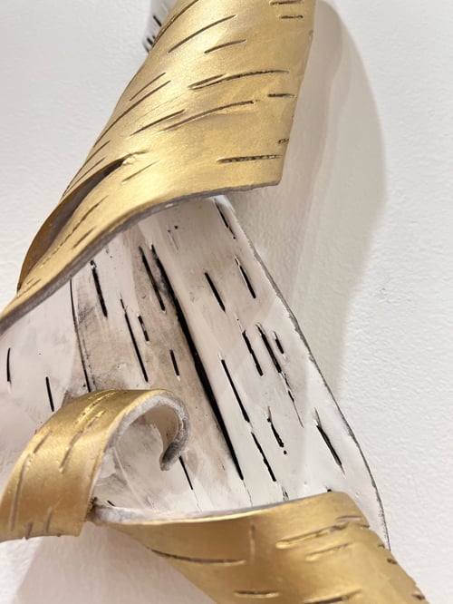 Image of Birch Scroll with Gold- Lenore Lampi