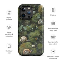 Image 1 of Flora and Fauna Goblincore Grunge Snails and Moss Tough Case for iPhone®