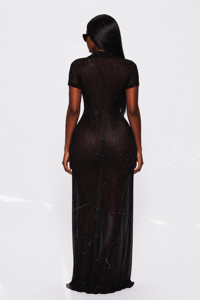 Image 2 of Luxe r pin up sheer noir maxi 