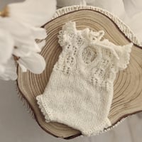 Image 2 of Newborn girls knitted bodysuit - Marchesa  | ecru