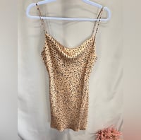 Image 4 of COTTON CANDY satin adjustable strap keyhole back mini dress