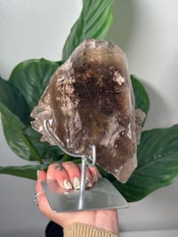 Image 2 of XL SMOKEY RUTILE IN QUARTZ CLUSTER ON STAND A