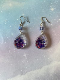 Image 3 of Butterfly Tear Resin Earrings