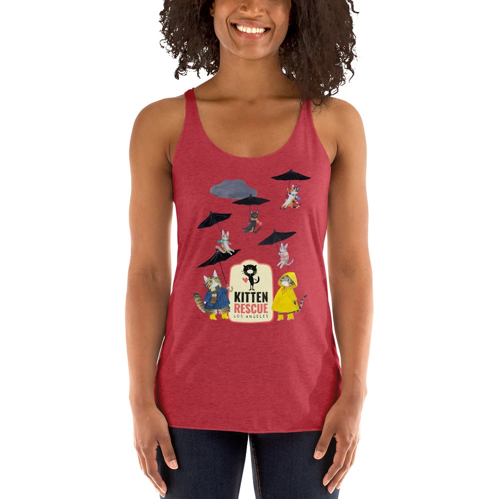 Image of "It's Raining Kittens" Women's Racerback Tank