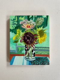 Image 2 of Sunflowers and Panda Glass