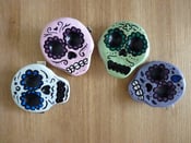 Image of Handmade Sugar Skull Hairclips Día De Los Muertos