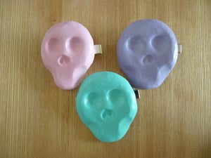 Image of Handmade Sugar Skull Hairclips Candy Colours