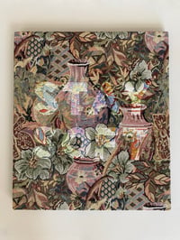 Image 1 of Original Secret Word Embroidery Artwork - “STAY SOFT” (Vase Tapestry)