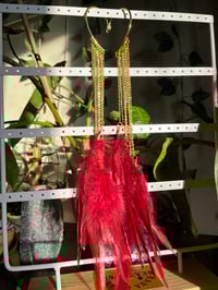 Image 6 of Lux feather cuff earrings 