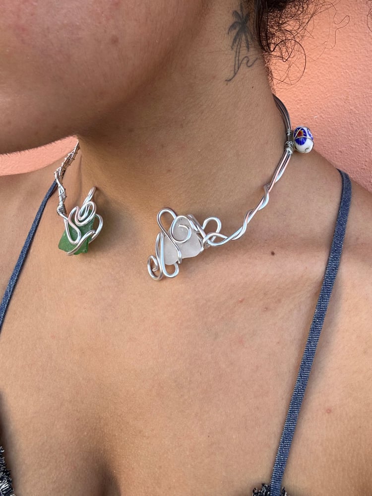 Image of ✧Jasmine Seaglass Choker