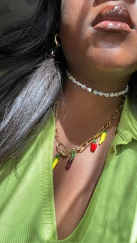 Image 4 of Fruit and Vegetables Removable Gold Plated Colourful Fun Adjustable hand made Necklace