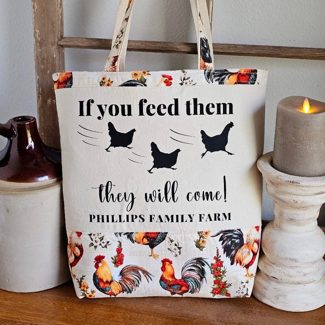 Feed Them Chicken Tote Bag 
