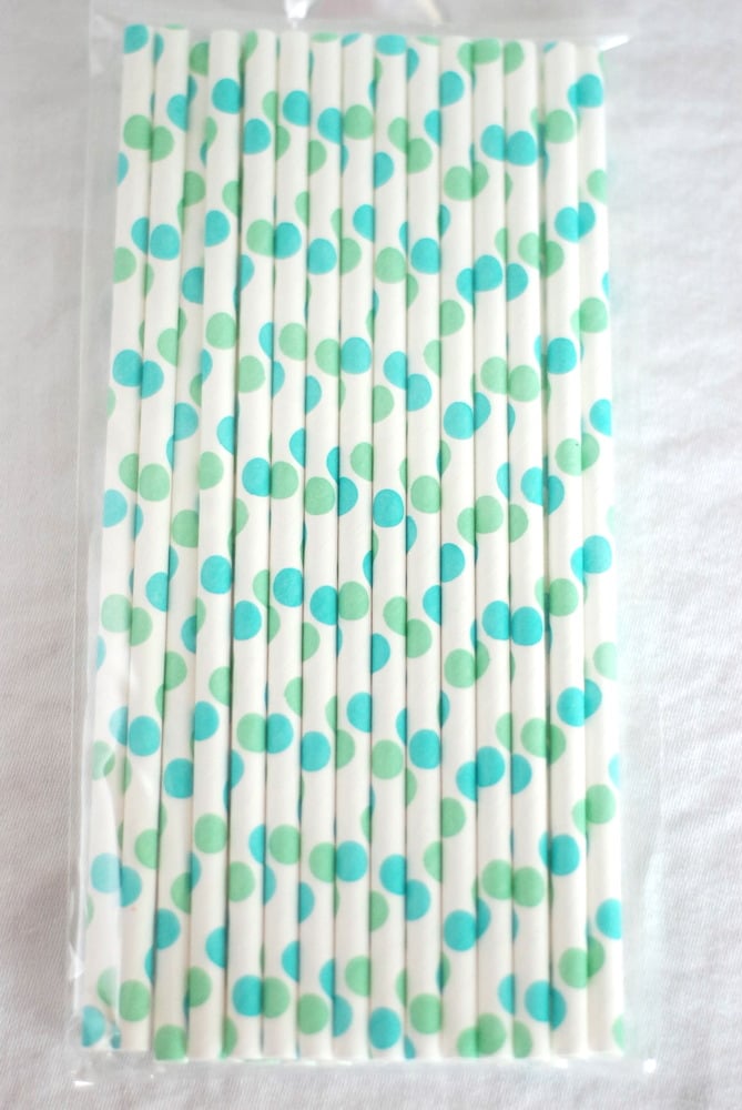 Image of Polka Dot Paper Straws