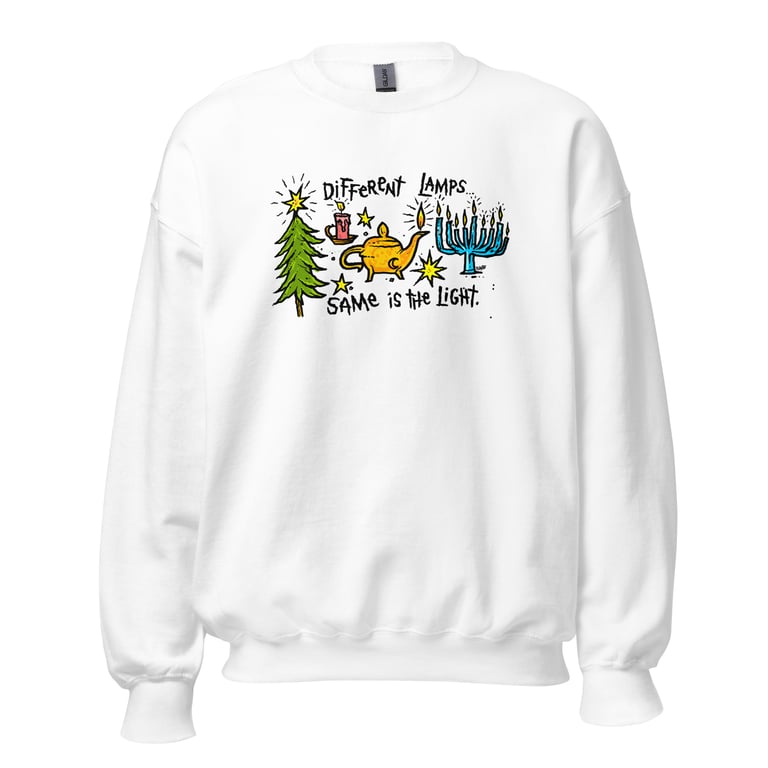 Different Lamps Unisex Holiday Sweatshirt Image 2