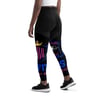 BOSSFITTED Black Neon Pink and Blue Sports Leggings