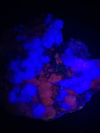 Image 14 of Green Fluorite & Druzy Quartz With UV Calcite Specimen #1840