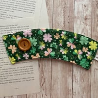 Image 1 of “Lucky Clovers” Quilted Hot/Cold Cup Cozy