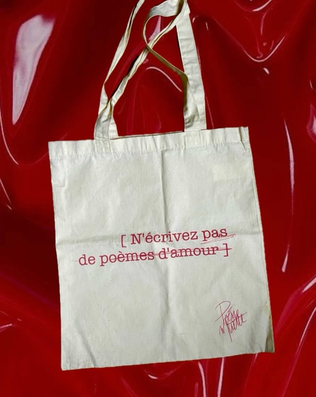 Tote bag « N’écrivez pas de poèmes d’amour »