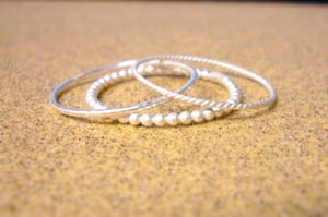 Image of Sterling silver stacking ring set